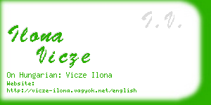 ilona vicze business card